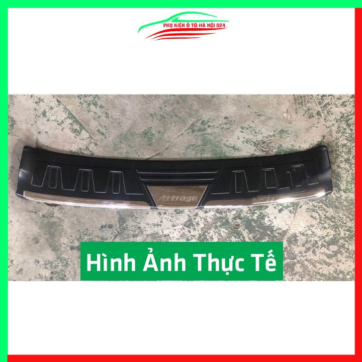 Ốp chống trầy cốp ngoài nhựa đen Attrage 2015-2020 hàng loại 1 dán cốp sau chống xước trang trí xe