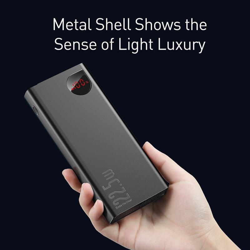 Sạc dự phòng Baseus Adaman Metal Digital Display 22.5W| Pin sạc nhanh, 10000mAh, 20000mAh, 30000mAh |Bảo Hành 18 Tháng