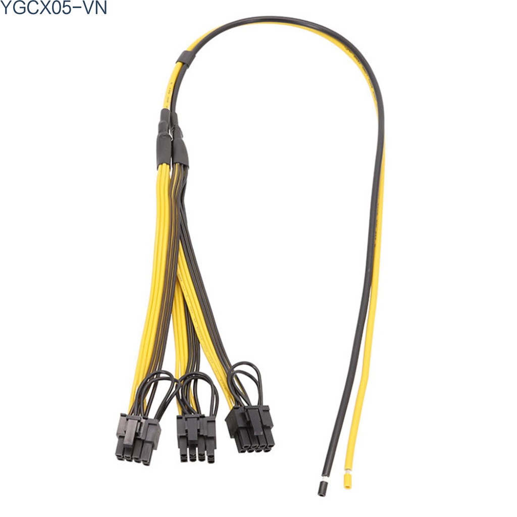 Set 5 Dây Cáp Nguồn 1 Đến 3 6p + 2p 12awg + 18awg 8pin Gpu Cho Thẻ Đồ Họa Btc Mining | BigBuy360 - bigbuy360.vn