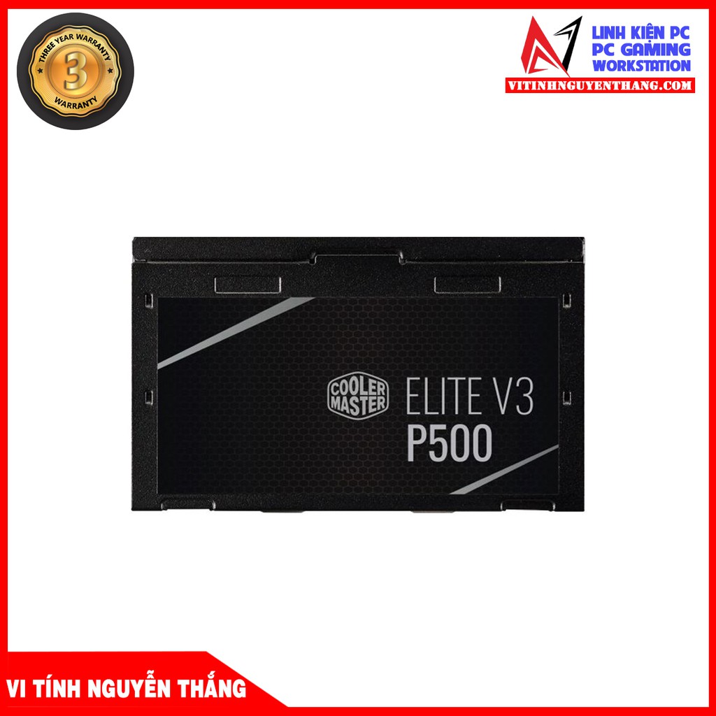 NGUỒN MÁY TÍNH COOLER MASTER ELITE V3 230V PC500 500W (MÀU ĐEN)