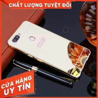 Ốp lưng tráng gương viền nhôm carbon Oppo F9
