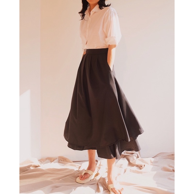 The19Club - Chân váy cotton hai tầng Lyla Skirt