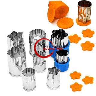 [Giá Sỉ] Bộ khuôn cắt tạo hình rau củ quả inox 8 món thật tiện dụng