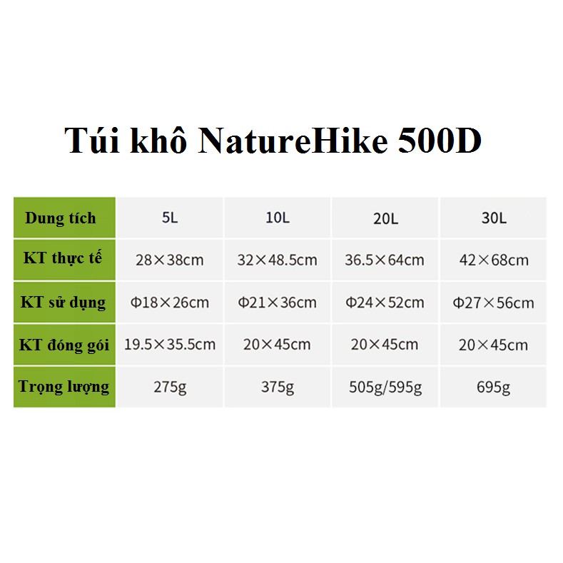 Túi khô NatureHike 500D FS15M020-J 20L