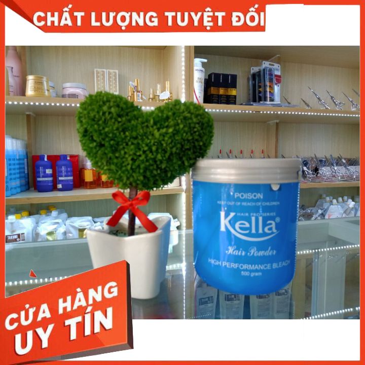 BỘT TẨY TÓC XANH KELLA GIÚP TÓC BẠN NHỘM SÁNG ĐẸP 500ml-nâng tông chuẩn-ít rat da đầu-sản phẩm dành cho salon tóc