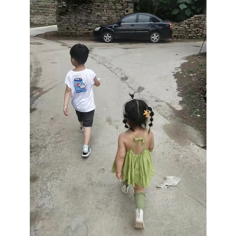 Áo thun sát nách in hoạ tiết Doraemon nhiều màu cho bé trai & bé gái - Cao 90-140cm, nặng 10-30kg