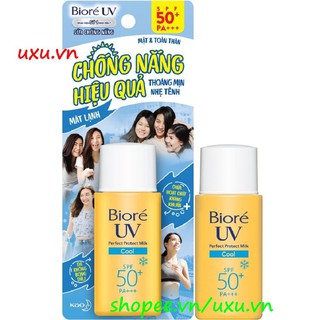 Sữa Chống Nắng Mát Lạnh 25ml Biore Cool SPF50+/PA+++ Bảo Vệ Da Hoàn Hảo, Với uxu.vn Tất Cả Là Chính Hãng.