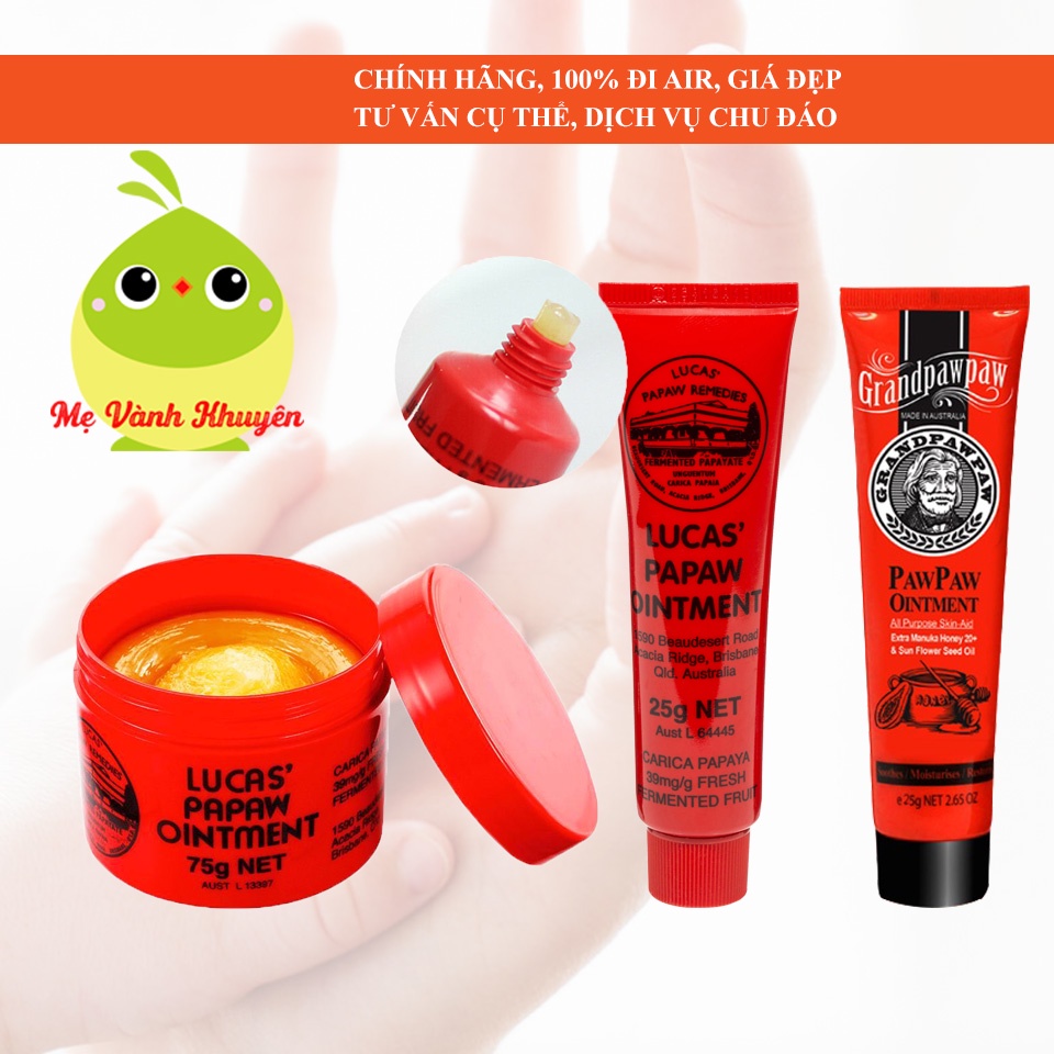 Kem đa năng đu đủ cho mọi lứa tuổi Lucas Papaw Ointment, Úc (25g/75g)