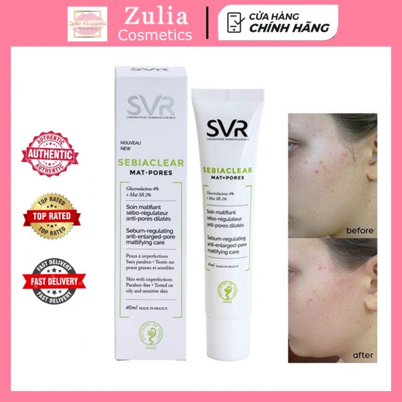 [FREE SHIP] Kem Dưỡng Ngừa Mụn Kiềm Dầu SVR Sebiaclear Mat+
