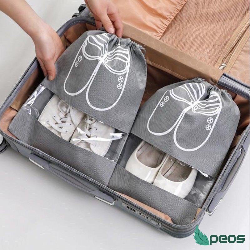 Túi đựng giày du lịch chống thấm nước chống bụi có dây rút tiện lợi SHOES CARE M6