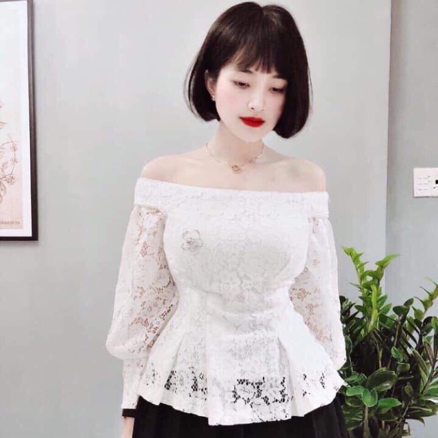 Áo ren trễ vai