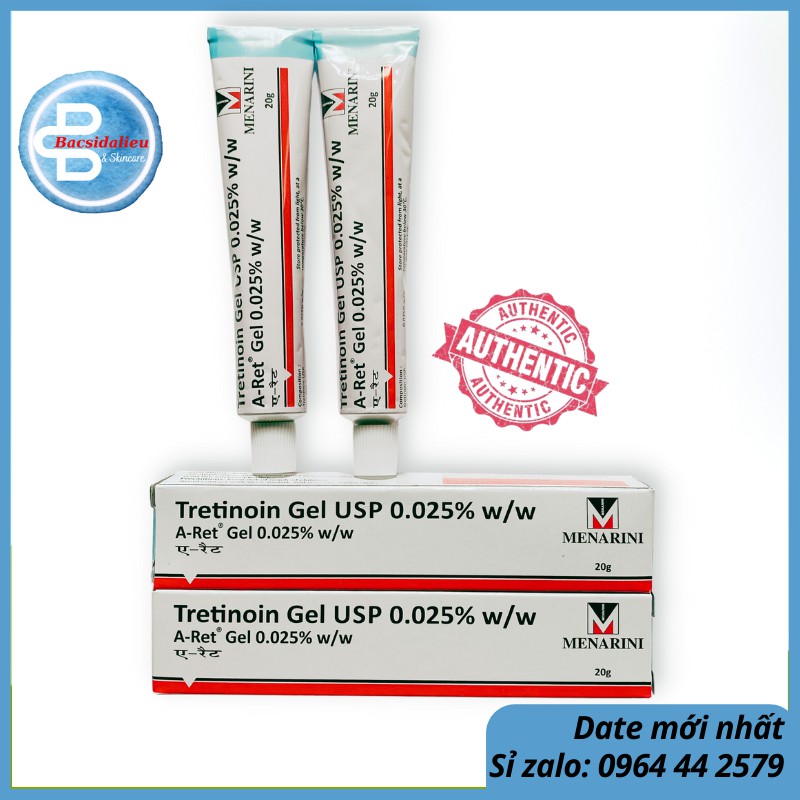 Tretinoin Aret gel 0.025% giảm mụn, chống lão hóa