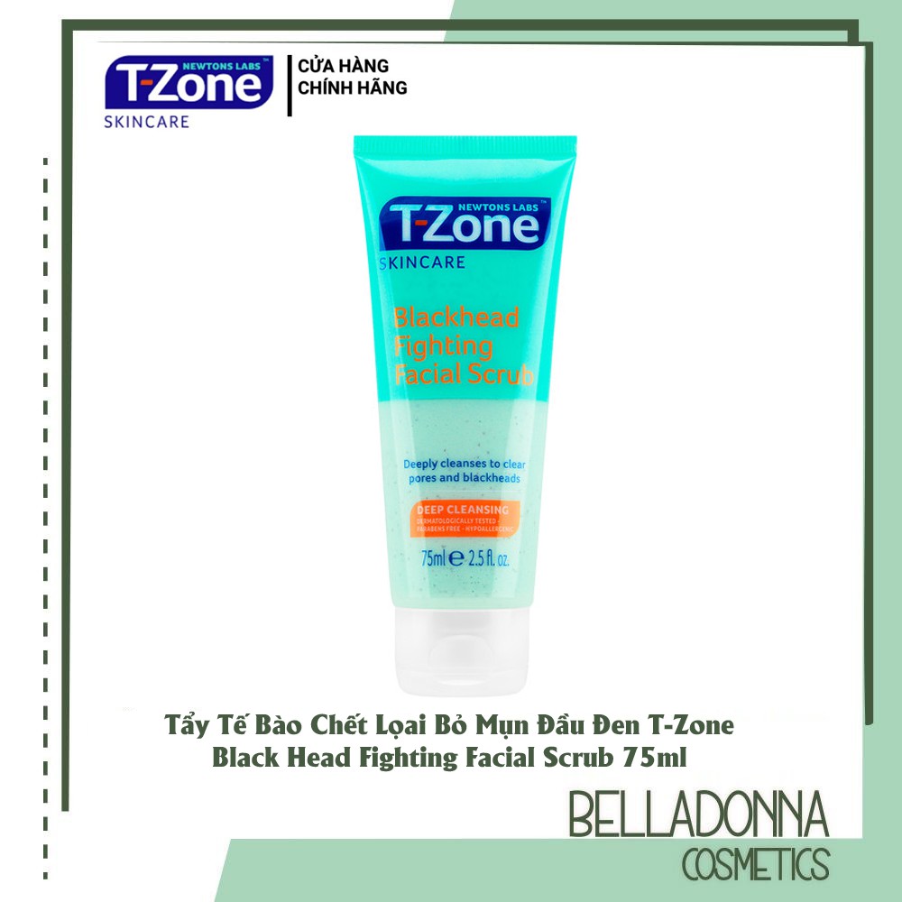 Tẩy Tế Bào Chết Loại Bỏ Mụn Đầu Đen T-Zone Black Head Fighting Facial Scrub 75ml