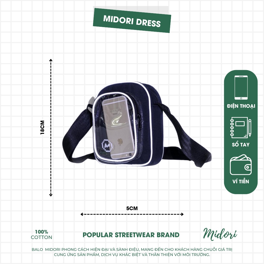 Túi Đeo Chéo Nữ Phản Quang Dễ Thương Local Brand M Midori