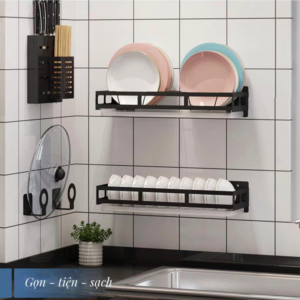 Kệ chén đĩa inox tĩnh điện dán tường