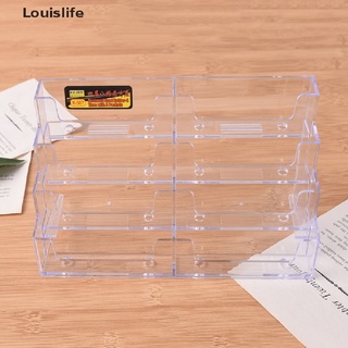 Louislife NEW 8 Pocket Desktop Business Card Holder Clear Acrylic Countertop Stand Display WSD