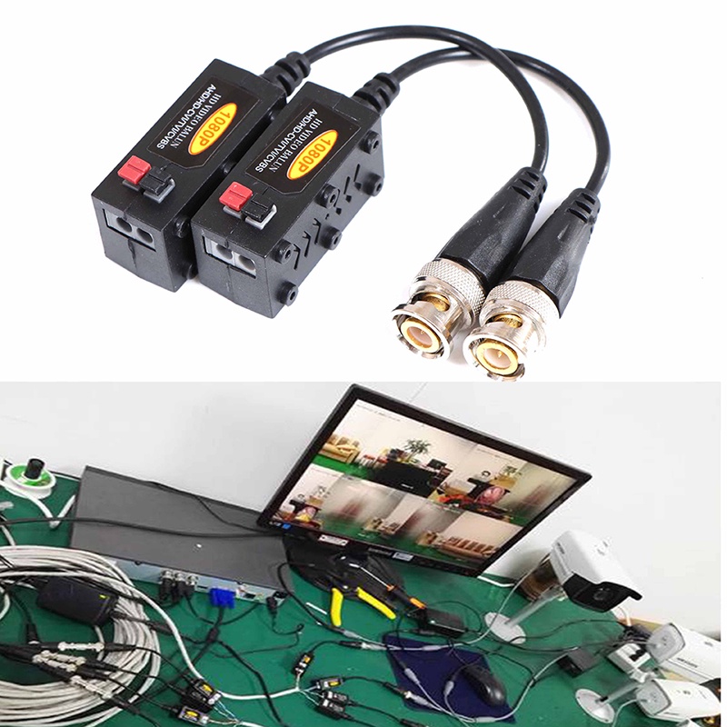 Set 2 Bộ Truyền Tín Hiệu Video Balun 1080p Ahd / Cvi / Tvi / Cvbs