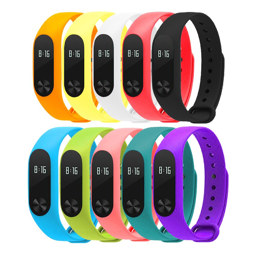 Dây Đeo Silicon Thay Thế Cho Đồng Hồ Thông Minh Xiaomi Mi Band 2