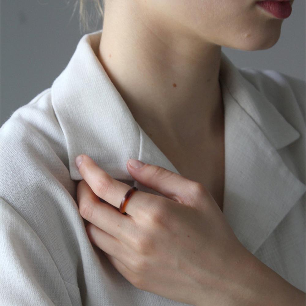 Nhẫn Acrylic Unisex Phong Cách Vintage