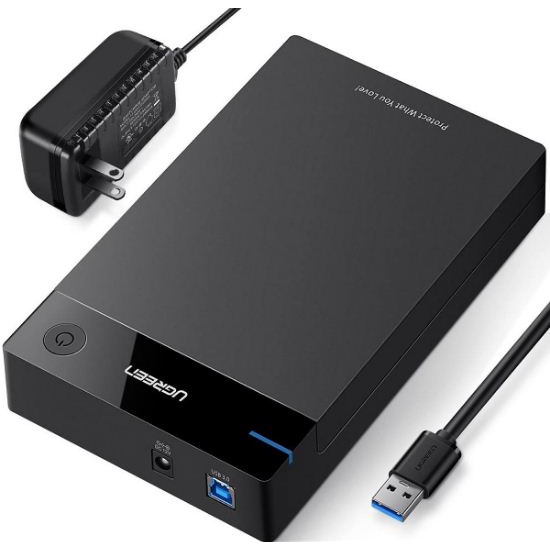 Thiết bị đựng ổ cứng 3.5&quot;/ 2.5&quot; SATA USB 3.0 Ugreen 50423 (Hỗ Trợ HDD 16TB)