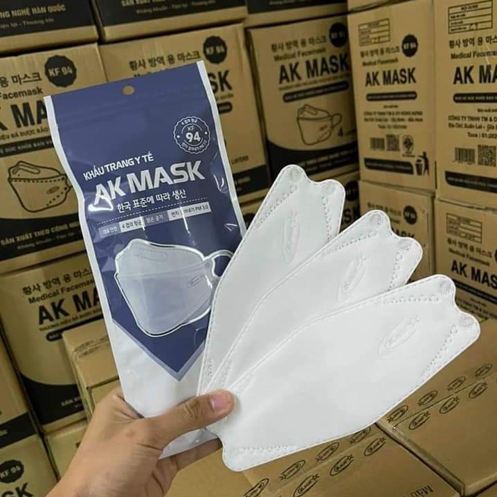 Thùng 300 Cái Khẩu Trang 4D KF94 Siêu Chống Bụi Mịn Vi Khuẩn Hiệu AK MASK Hàng Chính Hãng KT08