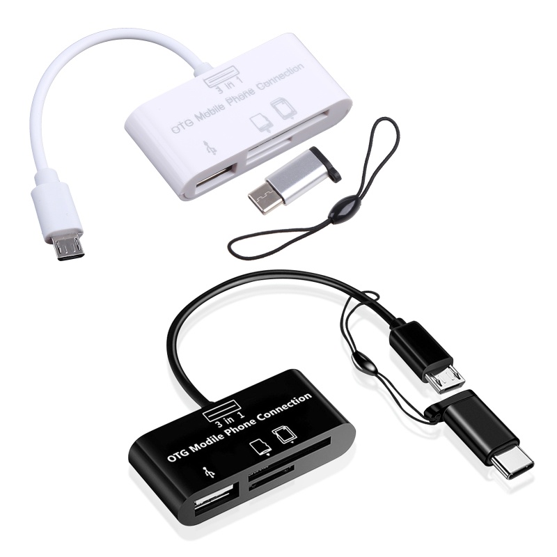 Cáp Sạc USB Loại C Sang Micro USB Đọc Thẻ Nhớ TF U