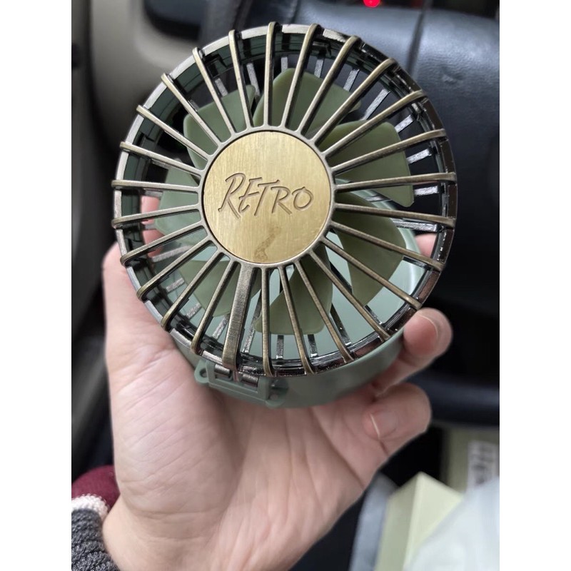Quạt để bàn có đèn LED phong cách retro