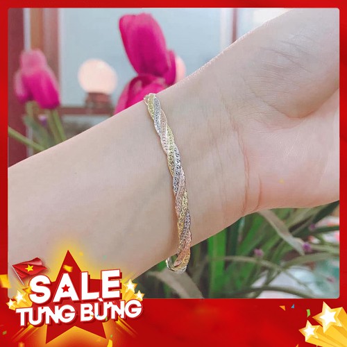 Vòng tay nữ 💥FREE SHIP 💥 GIẢM 10k khi nhập Lắc tay bạc xi vàng cho nữ - Hàng nhập khẩu