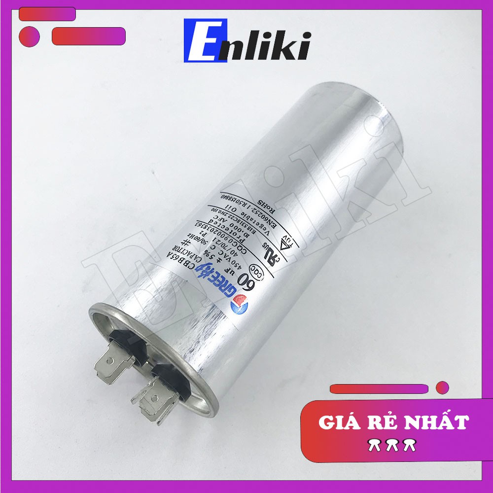 [Mã ELHACE giảm 4% đơn 300K] Tụ 60uF 450VAC CBB65A-1