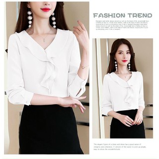 Áo kiểu cổ bèo duyên dáng Jenry