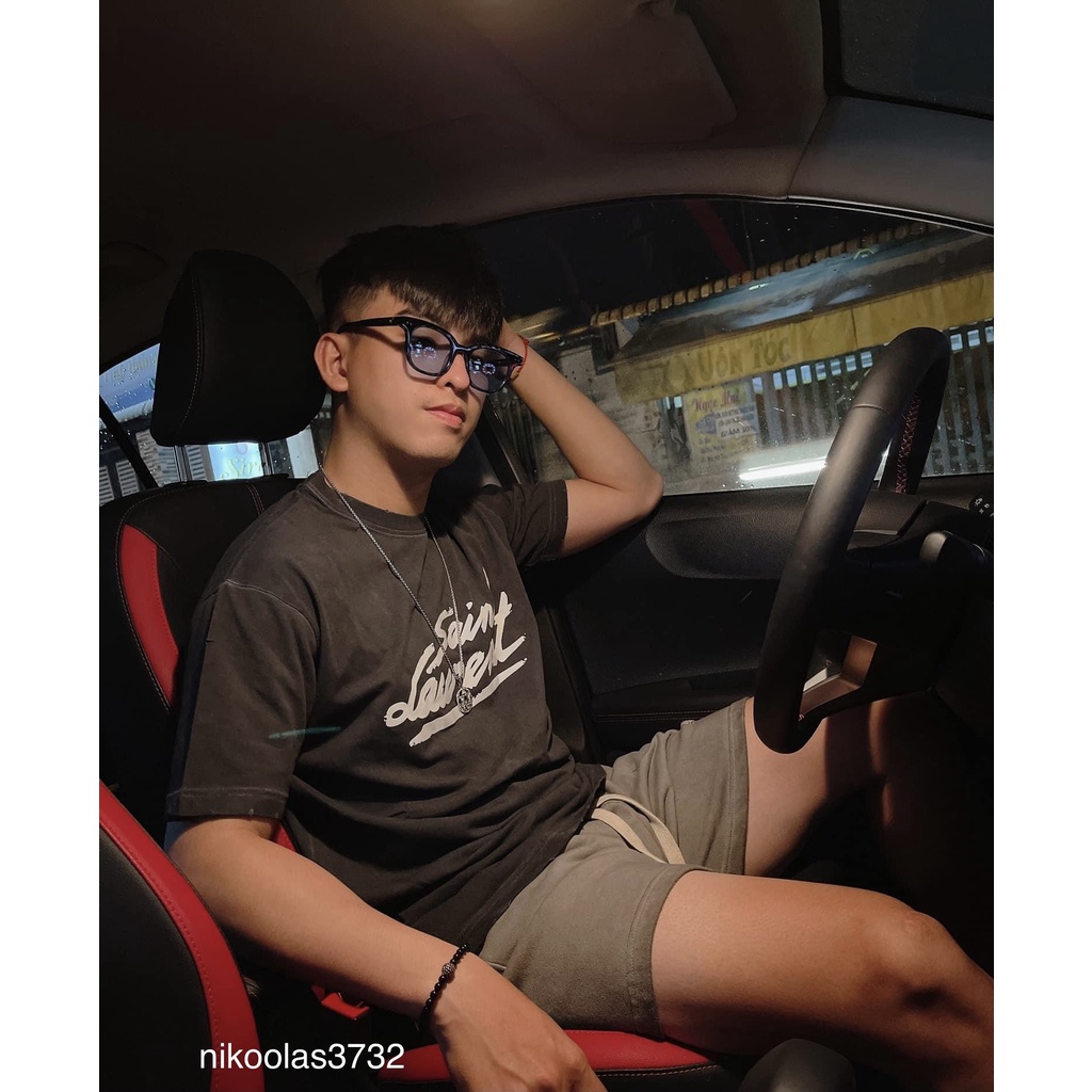 🌟 Áo thun nam nữ hàng siêu cấp saint laurent ảnh thật, mặc đơn đôi nhóm