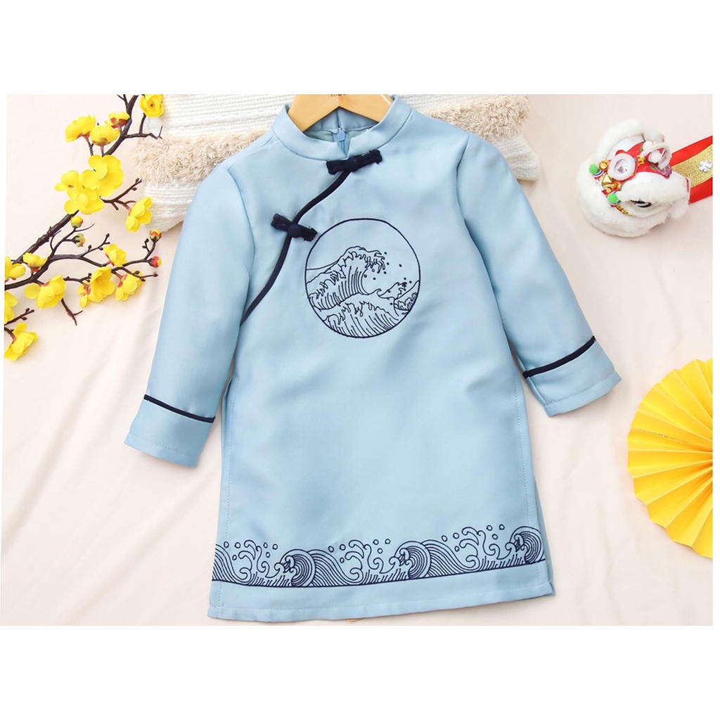Hình in nhiệt áo dài chủ đề tết