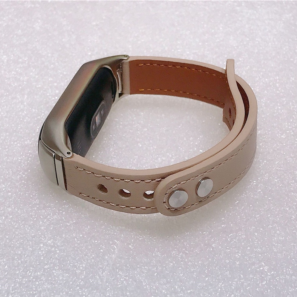 Dây Đeo Da Thay Thế Cho Đồng Hồ Thông Minh Xiaomi Mi Band 7 6 5 4 3