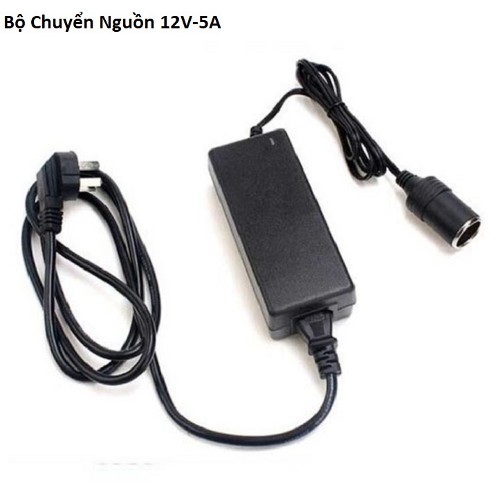 Đổi Nguồn, Tẩu nguồn, Bộ Chuyển Đổi Nguồn Điện 220V Đầu Cắm Ôtô 12V / 60W /5A