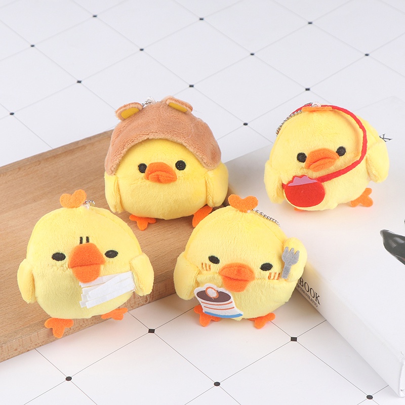 1 Chú Gà Nhồi Bông Dễ Thương Kèm Móc Khóa