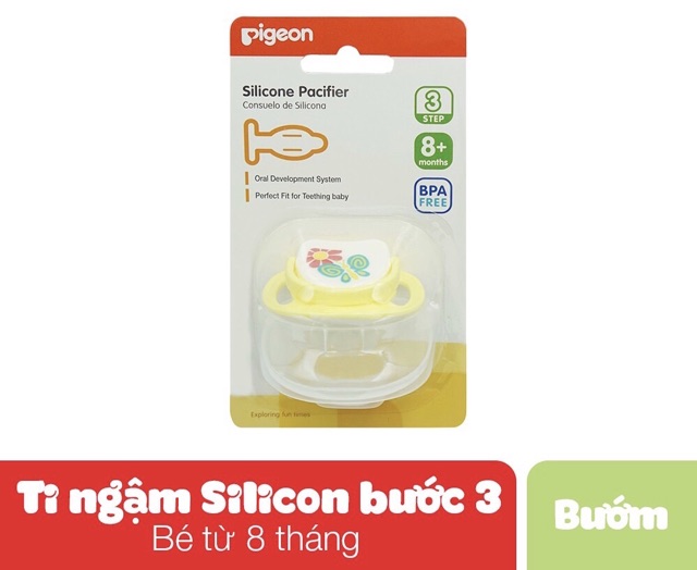 [CHÍNH HÃNG] Ti ngậm Pigeon bước 3 (8m+) cho trẻ từ 8 tháng