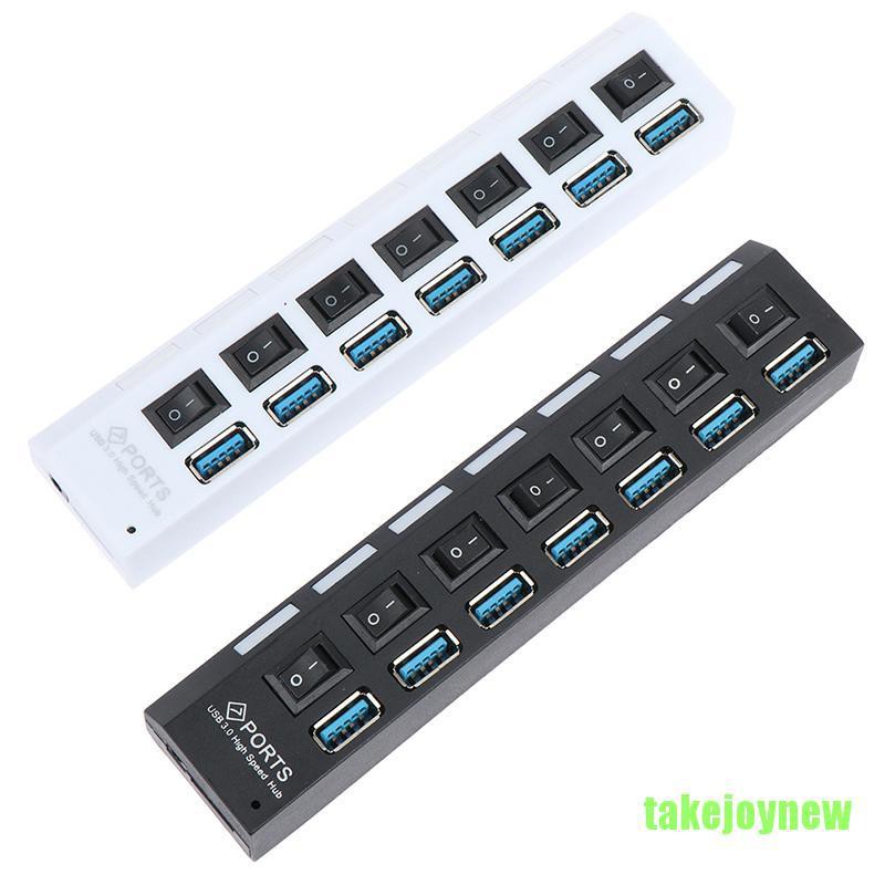 TDH USB 3.0 HUB 2.0 HUB Multi USB Splitter 7 Port Expander Multiple USB 3 Hab TLO