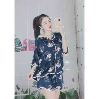 Bộ đồ Pijama lụa mango free size nhiều màu