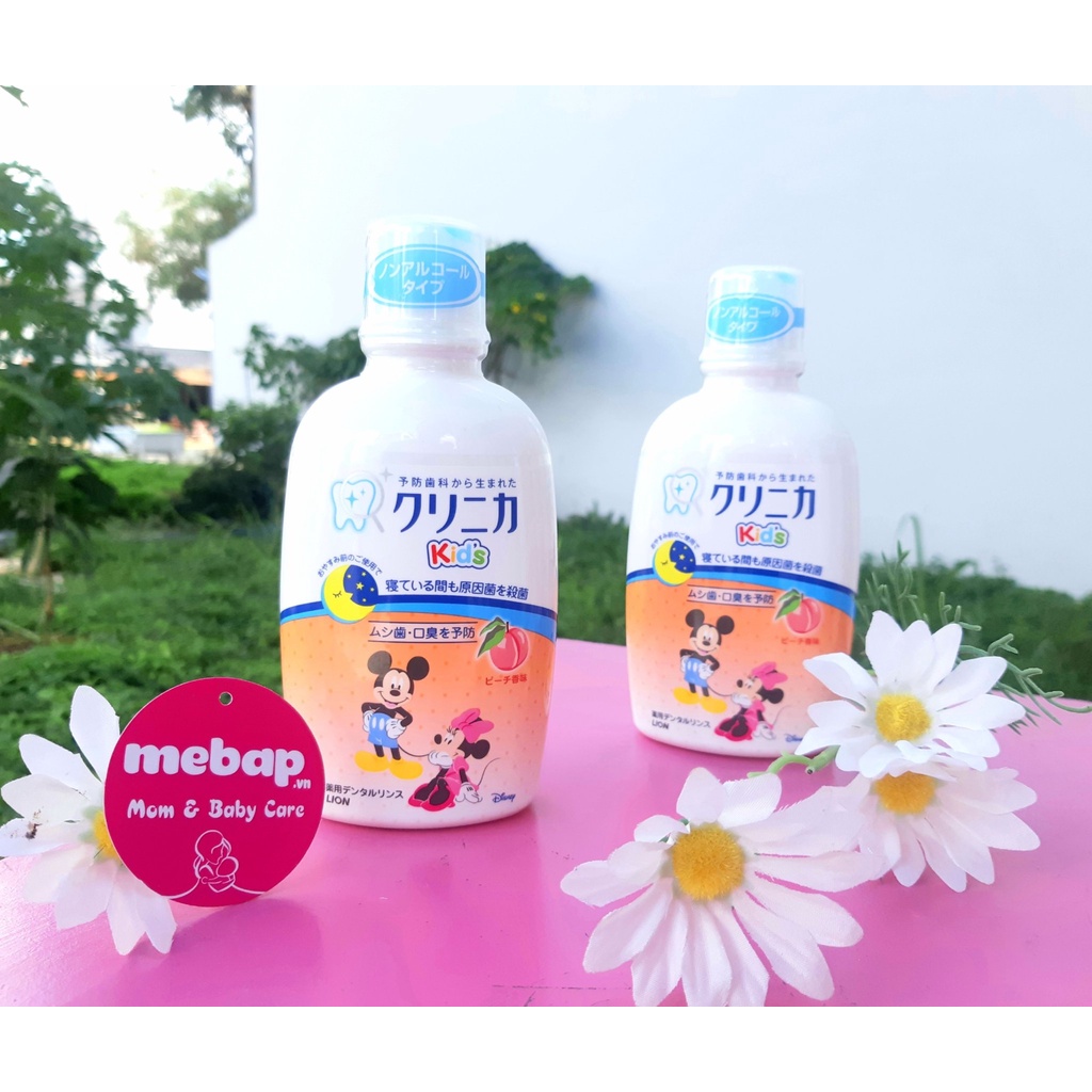 NƯỚC SÚC MIỆNG LION  NHẬT BẢN VỊ ĐÀO CHO BÉ 250ML