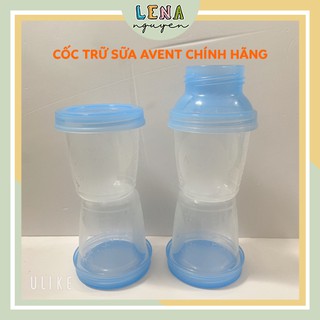 cốc trữ sữa, ly trữ sữa, đồ ăn dặm Phillip Avent 180ML có cổ nối