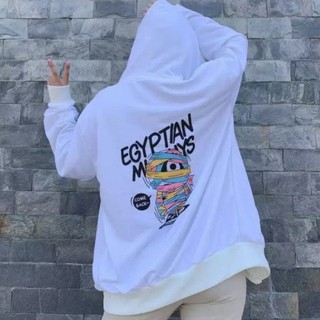 Áo khoác nỉ zip hình xác ướp cute Size L, XL