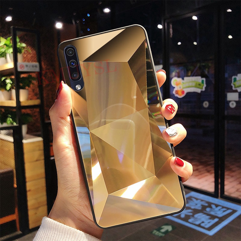 Ốp lưng thiết kế bề mặt kim cương 3D sáng bóng cho Samsung Galaxy A10s A20s A40 A60 A80 A90 M40 A2 Core