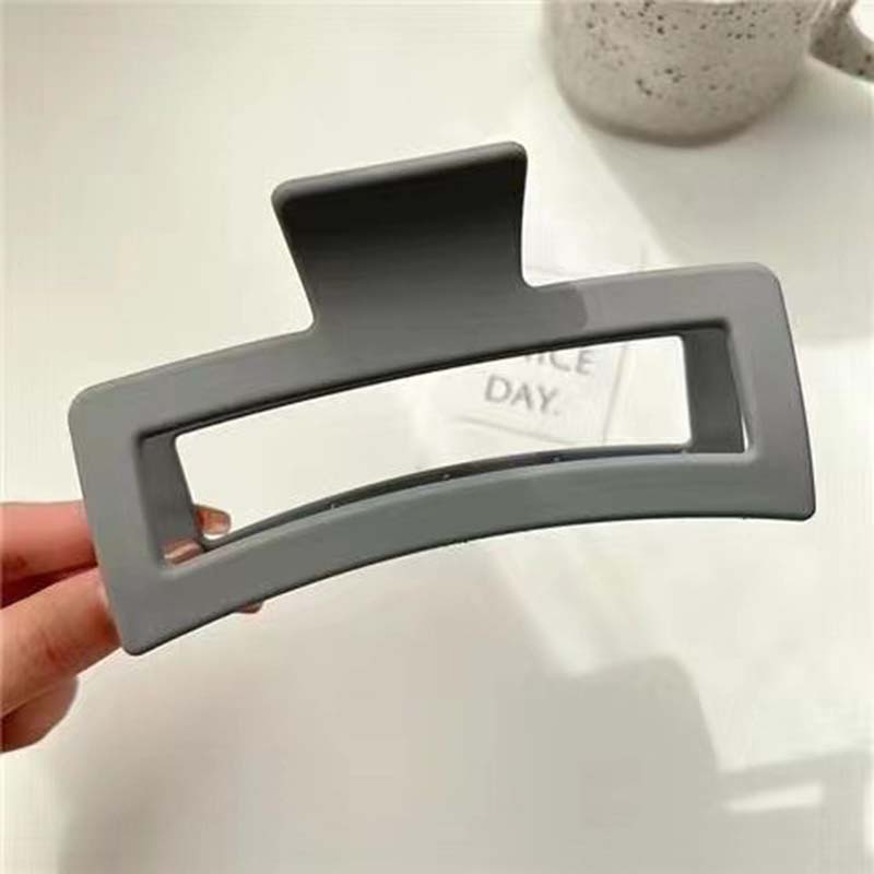 Kẹp Tóc Hình Chữ Nhật 12.5cm Màu Trà Sữa Nhám Phong Cách Hàn Quốc