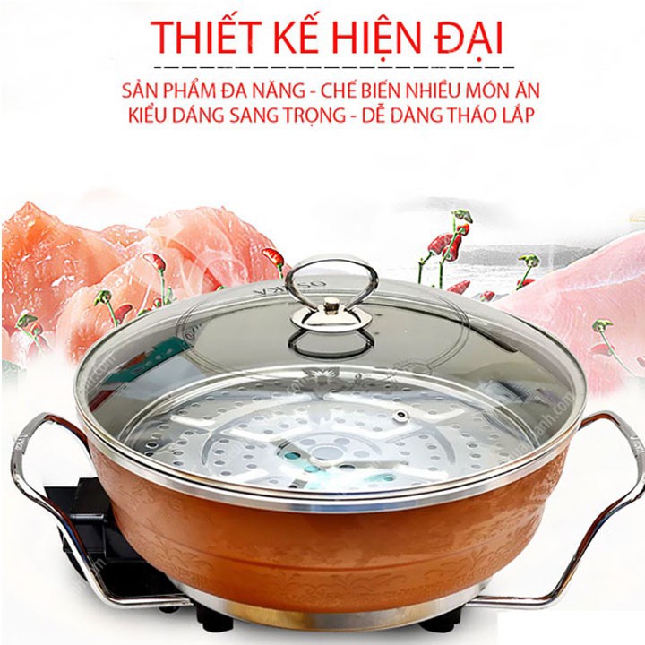 Nồi lẩu điện đa năng Nhật Bản OSAKA GT-30, Nồi nấu nướng hấp (CHÍNH HÃNG)