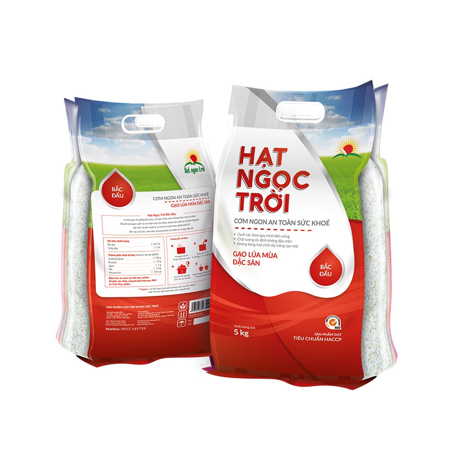 Gạo Hạt Ngọc Trời Bắc Đẩu Túi 5kg