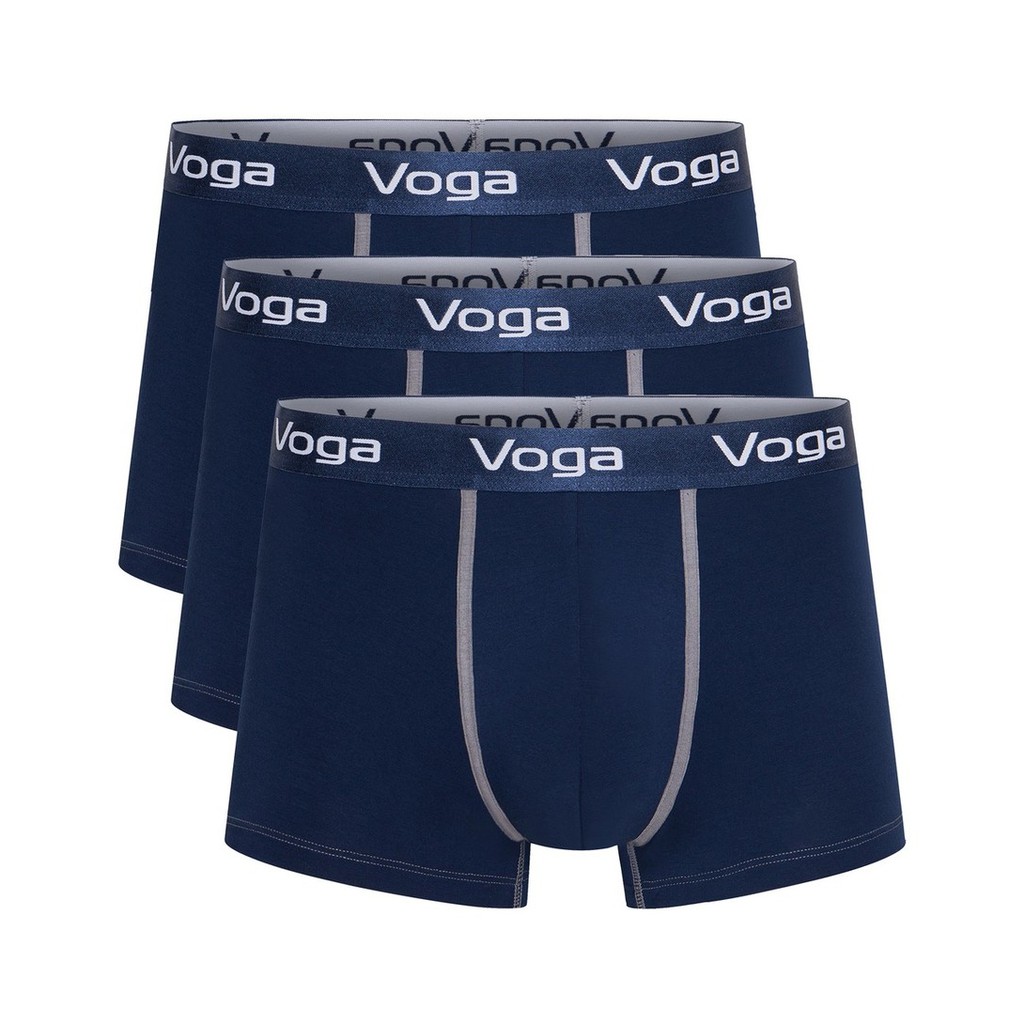 Set 3 quần lót nam kiểu boxer ống ngắn Voga vải cao cấp Modal thoáng mát, hút ẩm, khử mùi
