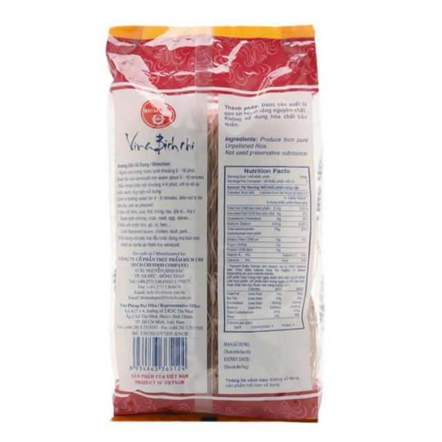 Bún gạo lứt huyết rồng Bích Chi -gói 200g