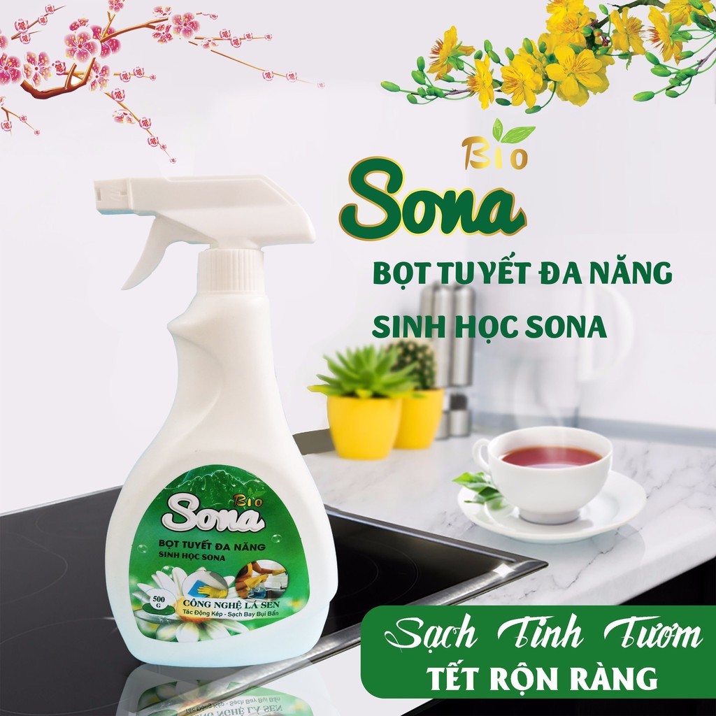 Xịt Đa Năng, Tẩy Rửa Vết Bẩn Nhà Bếp, Lau Kính Sạch Bong, Vệ Sinh Bề Mặt SoNa 500ml