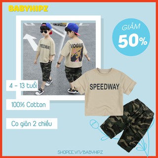 Áo thun bé trai thoáng mát mùa hè giá rẻ chất liệu cotton đi chơi mặc nhà bé 4 đến 13 tuổi BABYHIPZ - BBH006