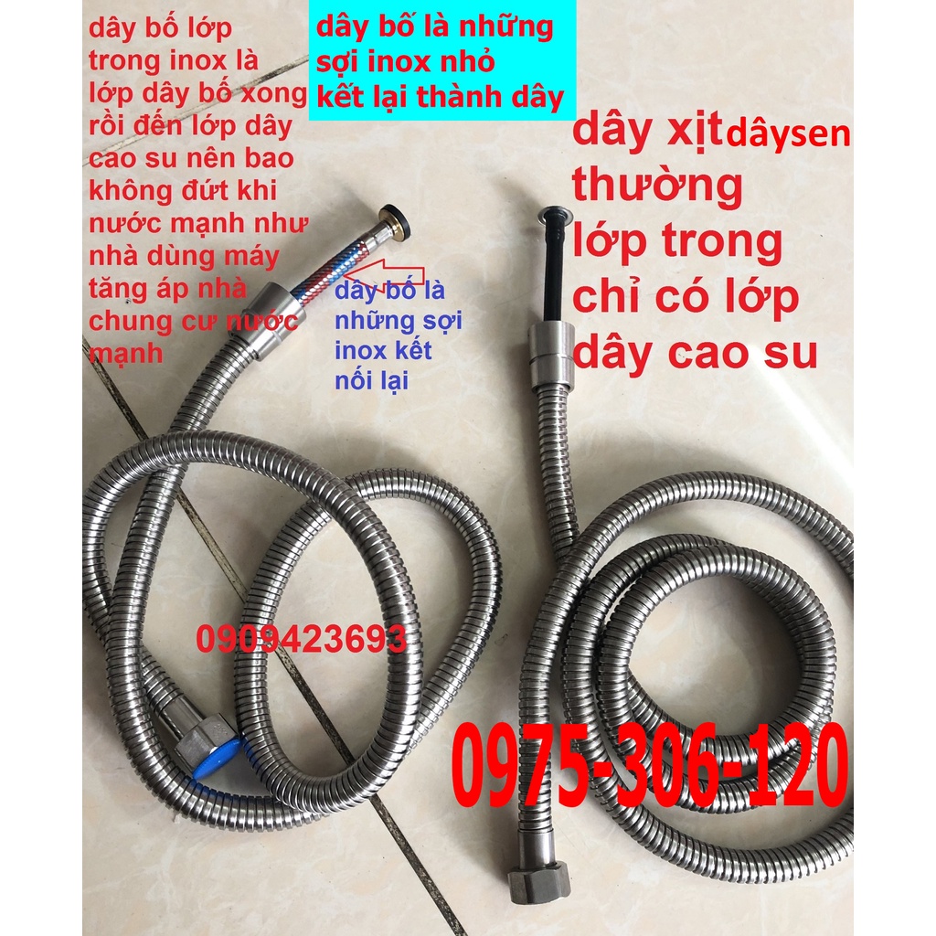 {dây bố 3 lớp} Dây xịt vệ sinh dây sen không bị đứt đặc biệt dành cho nhà nước mạnh Dây xịt vệ sinh bằng inox 304